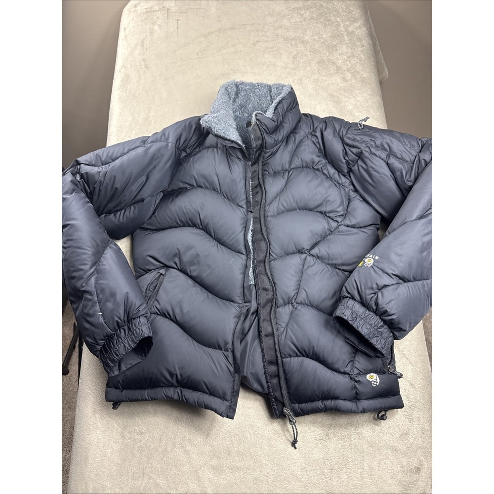 Mountain Hardwear Down Puffer Jacket Women XS Full-Zip Fleece Mock Neck Warm EUC
